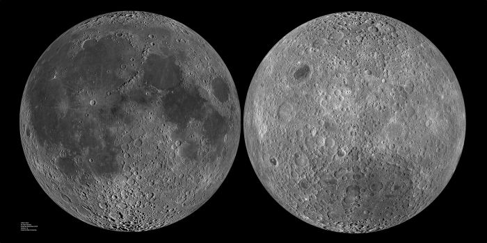 Ay'ın daima gördüğümüz yüzü ve görmediğimiz diğer yüzü.