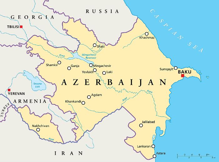 azerbaycanın haritası