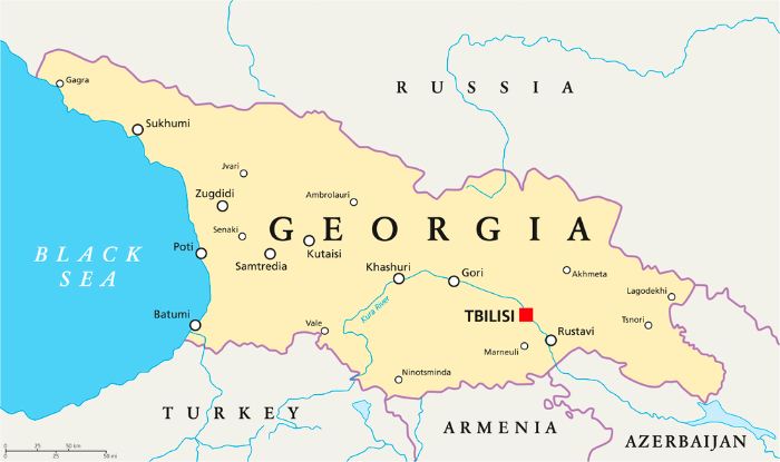 gürcistanın haritası