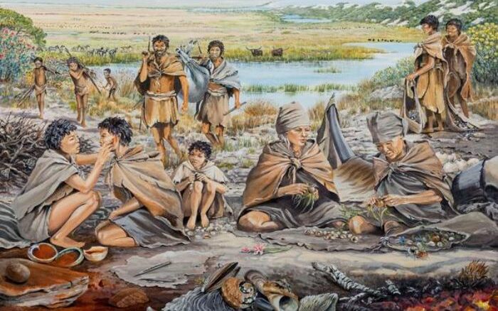 Güney Afrika'nın Paleo-Agulhas Ovası'nda yaşayan erken insanların günlük yaşamı.