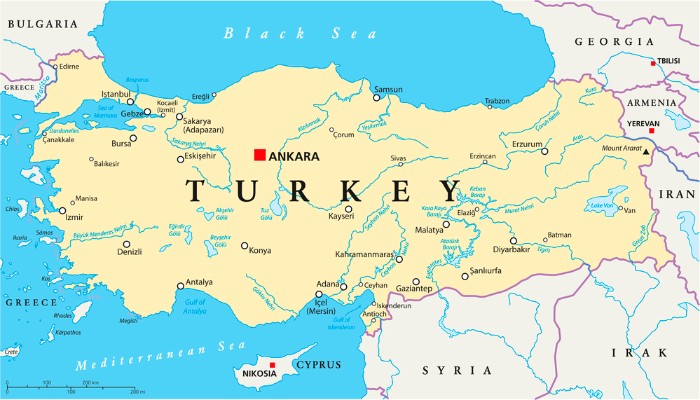 Türkiye, Marmara Denizi'nin batısından itibaren Avrupa'da bulunur.