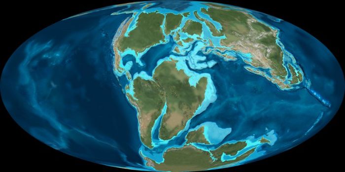 Geç Kretase Dönemi'nde (125 milyon yıl önce) Dünya'da kıtaların durumu.