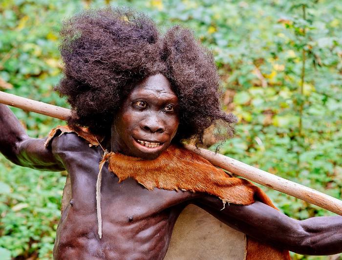 Homo erectus türünden Turkana çocuğunun yeniden canlandırılması, Nariokotome, Kenya.