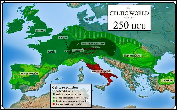 MÖ 3. yüzyılın Kelt göçü.
