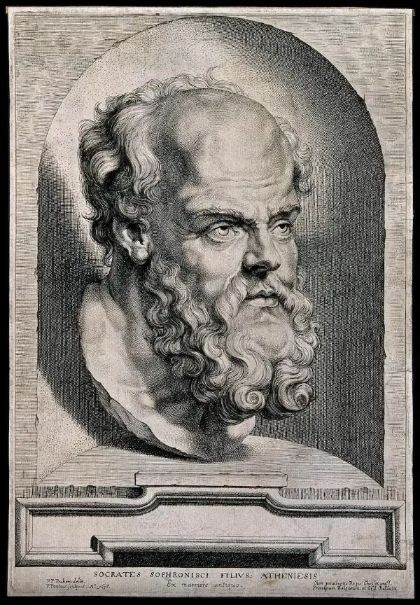 Sokrates'in 1638'de yapılan gravürü.