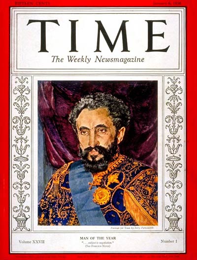 Haile Selassie 1936 yılında ikinci kez TIME Dergisi'nin kapağında yer aldı