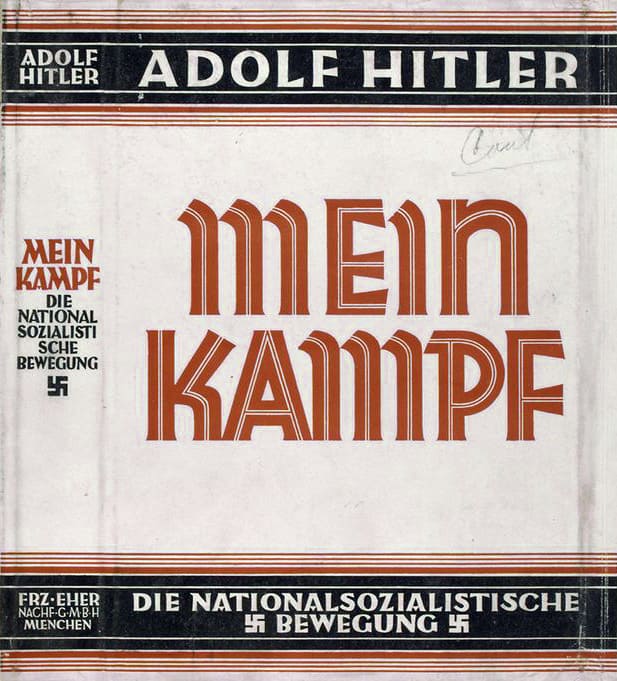 Adolf Hitler tarafından yazılan Mein Kampf kitabının dış kapağı