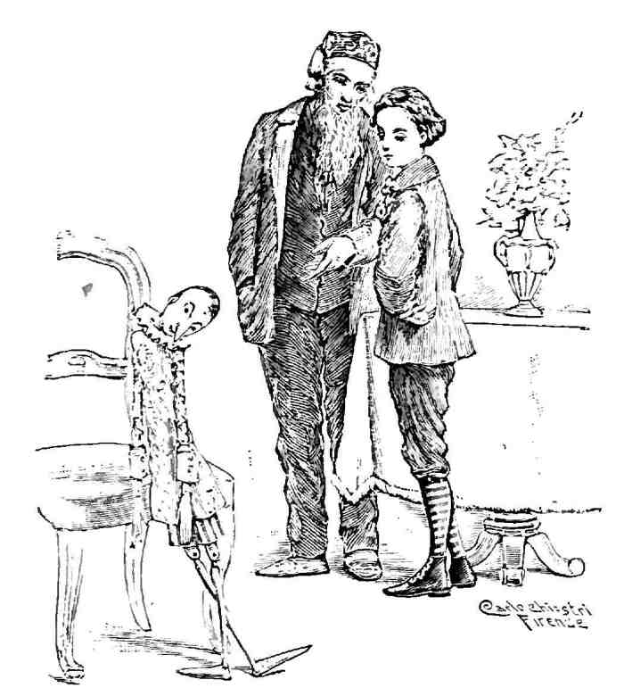 Ressam Carlo Chiostri'nin (1863-1939) Pinokyo çizimi. 