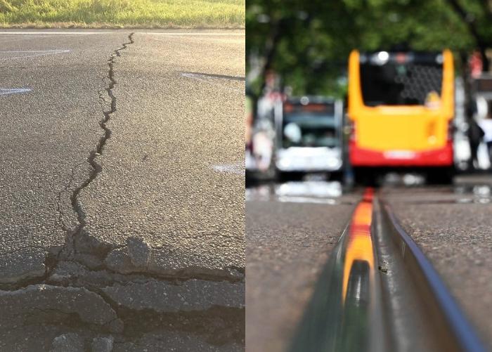Aşırı sıcaklar yolları çatlatıp, bükebiliyor. Almanya 2021'de ısı hasarı nedeniyle bir kentinde tren ulaşımını durdurdu. 