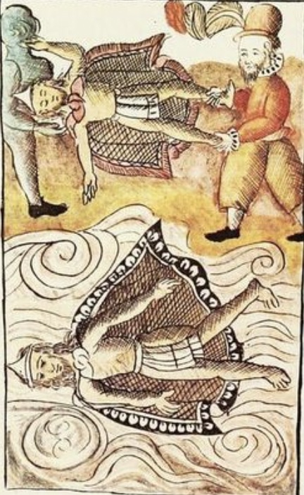 Florentine Codex'inde II. Moctezuma'nın ölümü