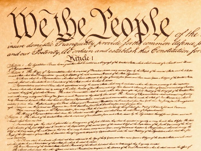 1787 Amerika Birleşik Devletleri Anayasası'nın bir fotoğrafı