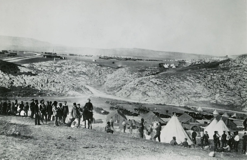 Atlı Topçu Birlikleri Kampı, Roger Fenton tarafından çekilen fotoğraf, 1855.