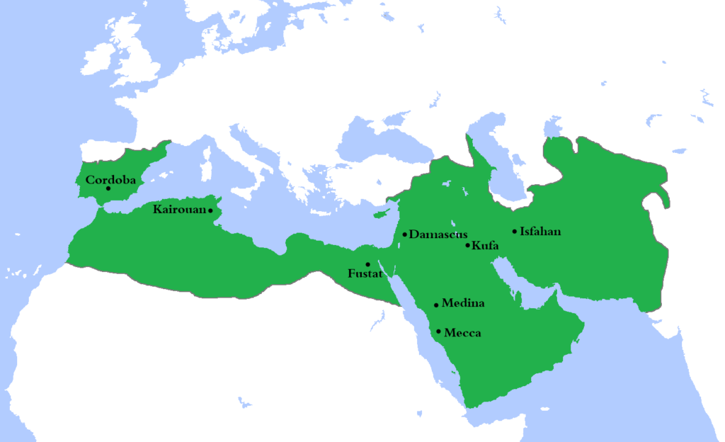 750 yılında Emevi İmparatorluğu toprakları / Puvatya Muharebesi
