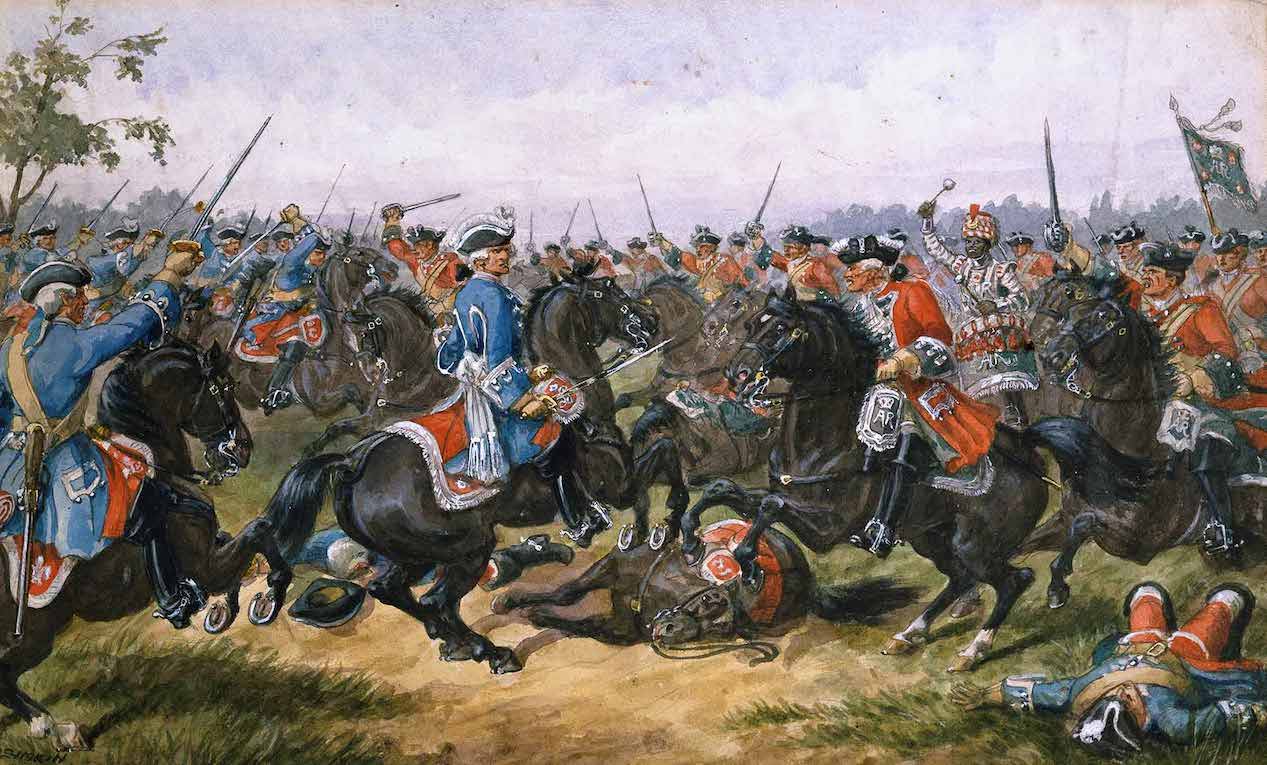 Malplaquet Muharebesi, 11 Eylül 1709, Richard Simkin, c. 1900.