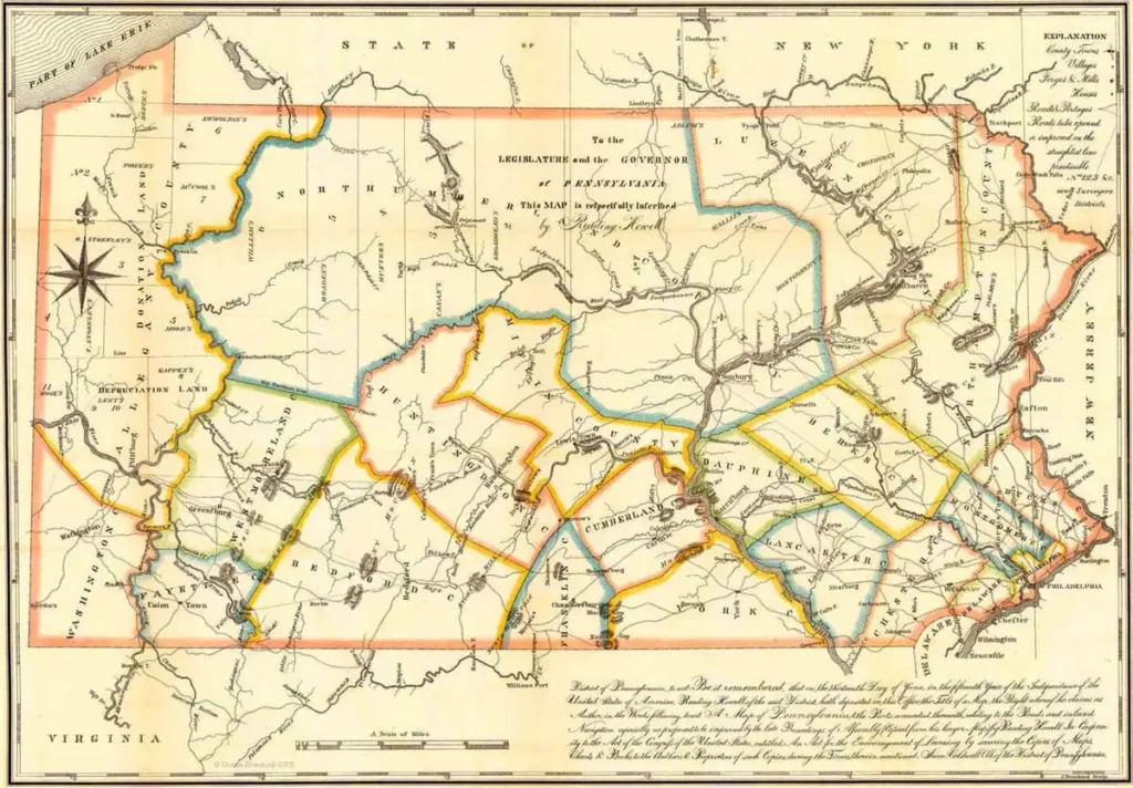 1794 Viski Ayaklanması'nın bir haritası