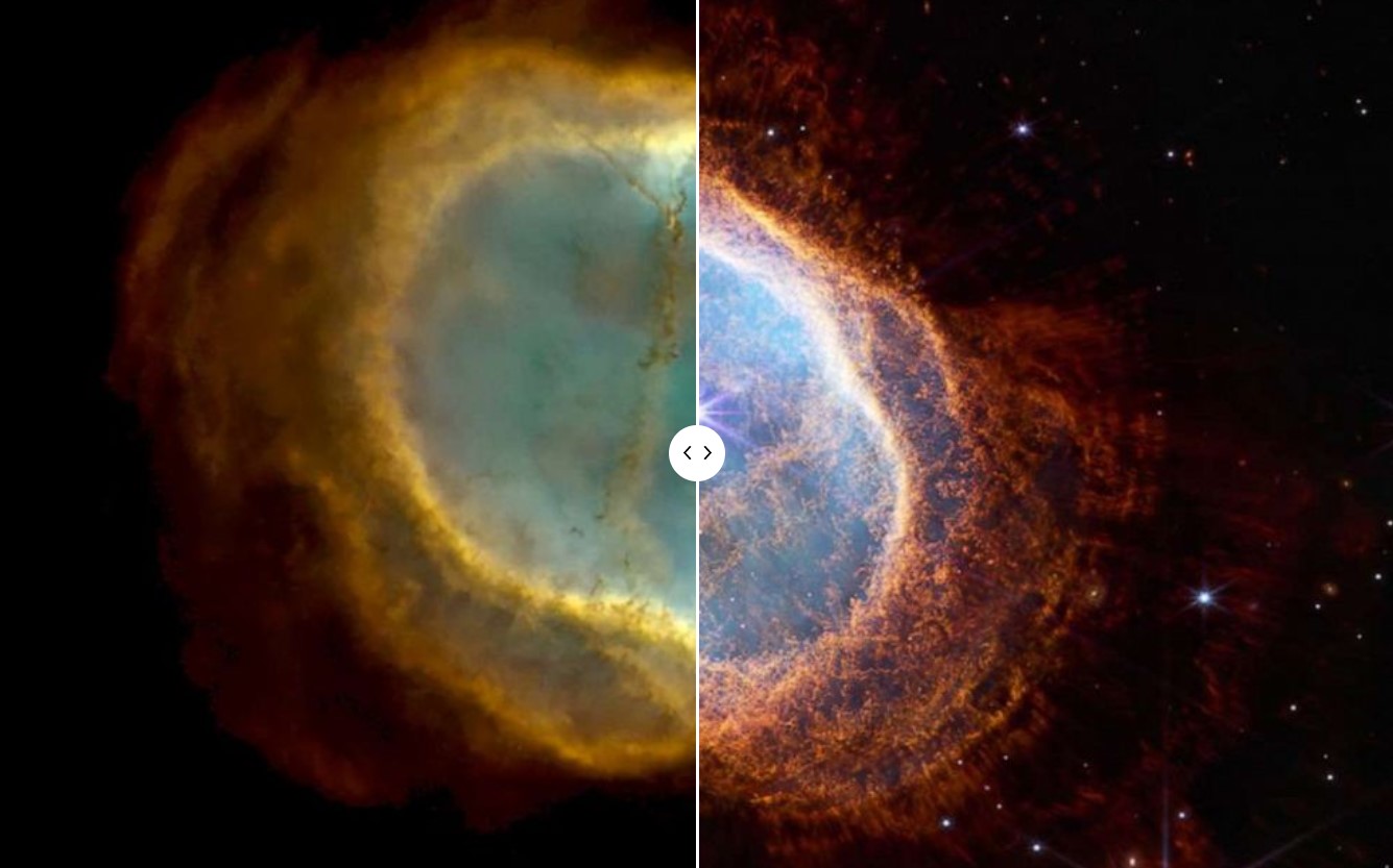 James Webb ile Hubble görüntülerinin karşılaştırması