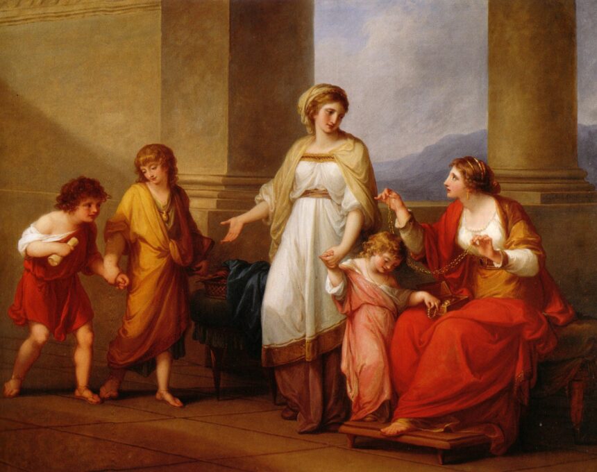 Cornelia, Mother of the Gracchi, Pointing to Her Children as Her Treasures