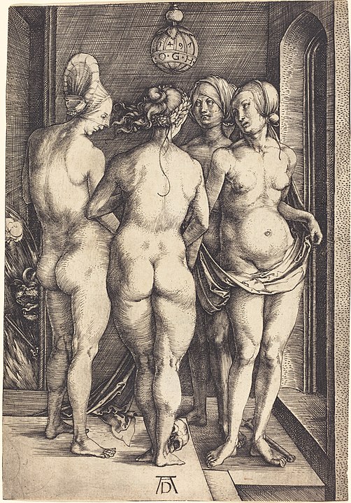 Albrecht Dürer, Dört Çıplak Kadın (Four Naked Women), 1497