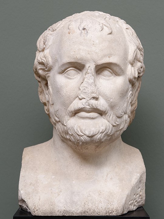 Makedonyalı II. Filip'in başının heykel büstü.