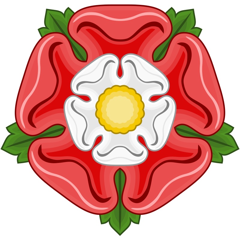 Tudor gülü, Lancaster'ın kırmızı gülü ile York'un beyaz gülünün bir kombinasyonudur.