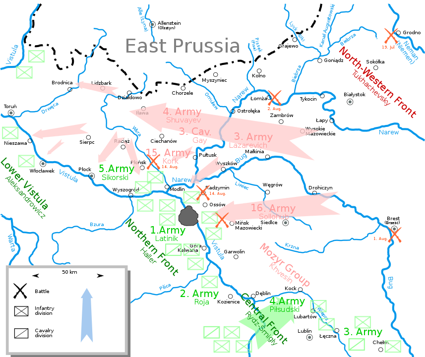 Varşova Muharebesi sırasında ilk Sovyet ilerlemesi (1920)