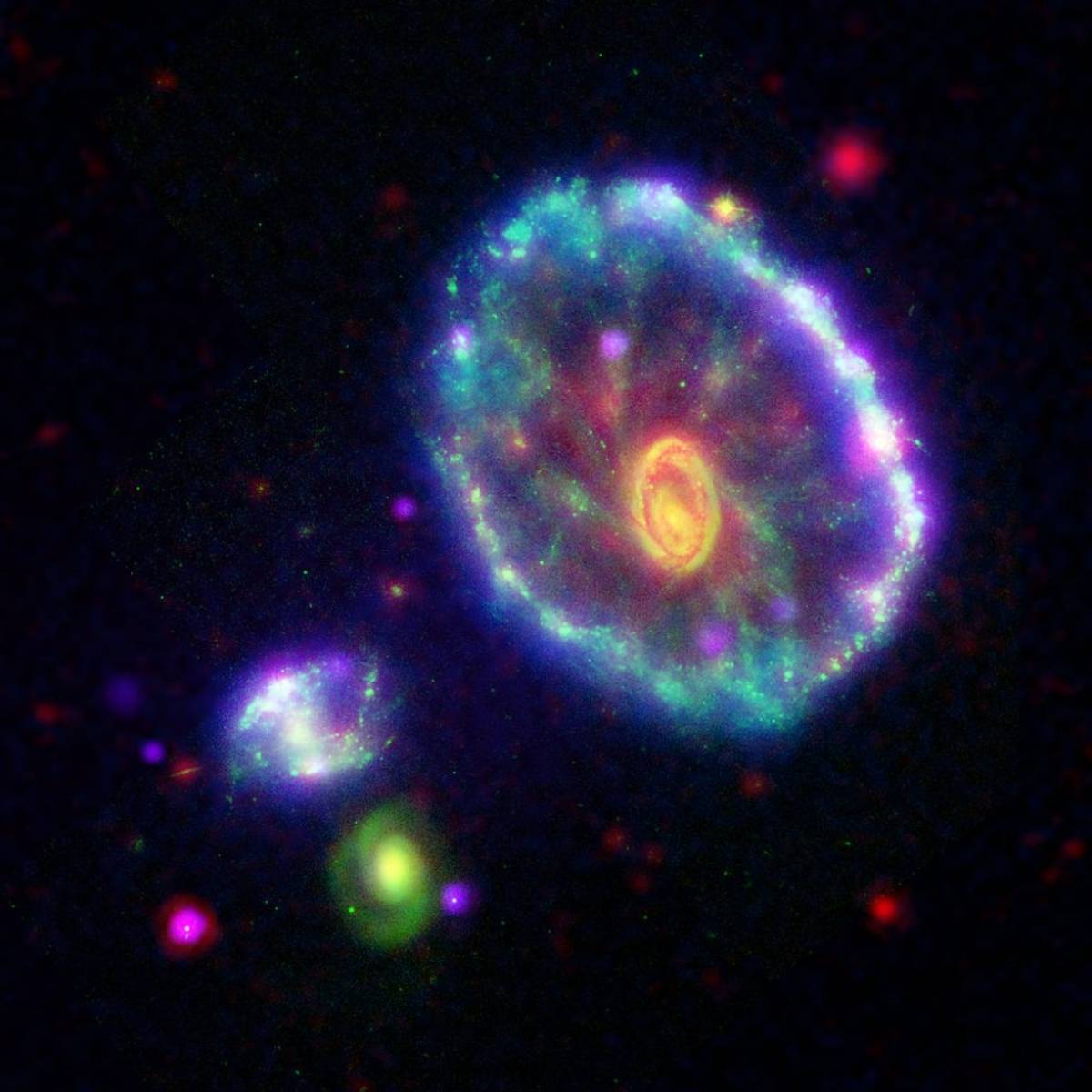 Cartwheel (Araba Tekeri) Galaksisi.