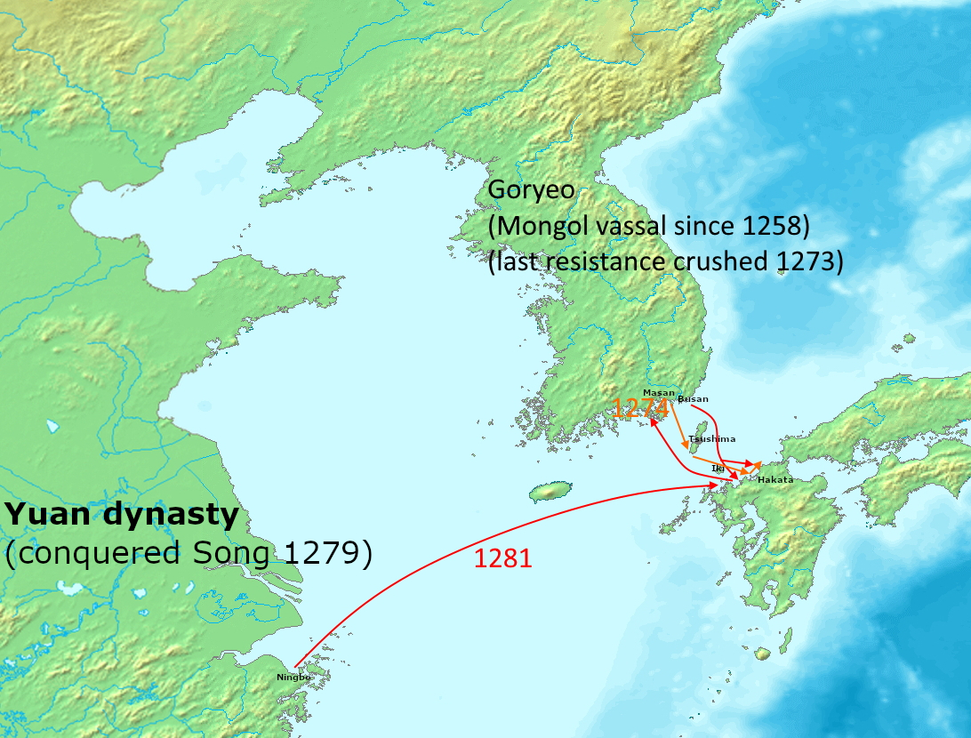 Japonya'nın Moğol istilası 1274, 1281
