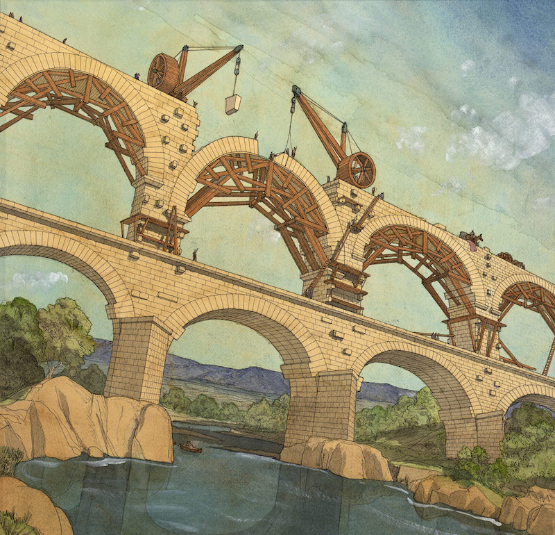 Romalılar tarafından bugünkü Fransa'nın güneyinde inşa edilmiş olan Pont du Gard su kemeri.