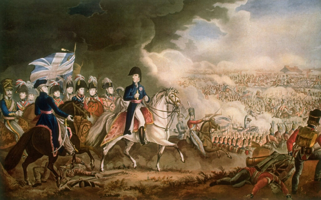 Arthur Wellesley, 1. Wellington Dükü, Waterloo'da Napolyan'a karşı savaştı