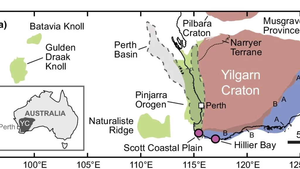 Batı Avustralya jeoloji haritası.