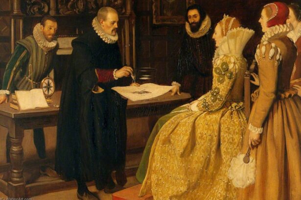 William Gilbert I. Elizabeth'in Huzurunda Mıknatısı Gösterirken, 1598