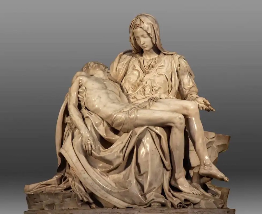Pietá, Michelangelo Buonarroti, 1499, The Art Renewal Center.