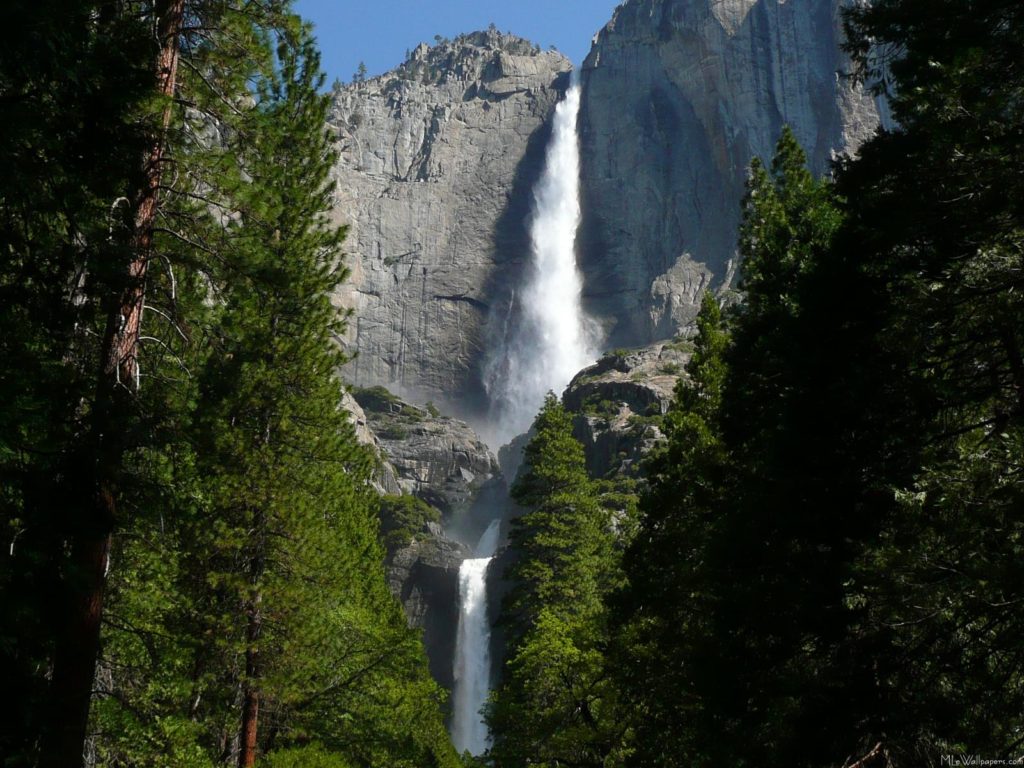 Yosemite'deki şelalelerde birisi olan Yosemite Şelalesi