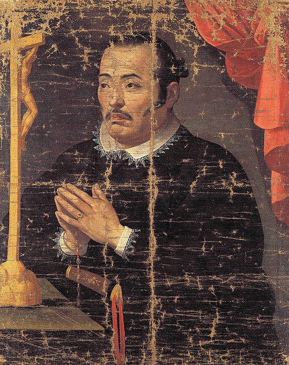 Hasekura, 1615 yılında Madrid'de din değiştirmesinin ardından dua ederken
