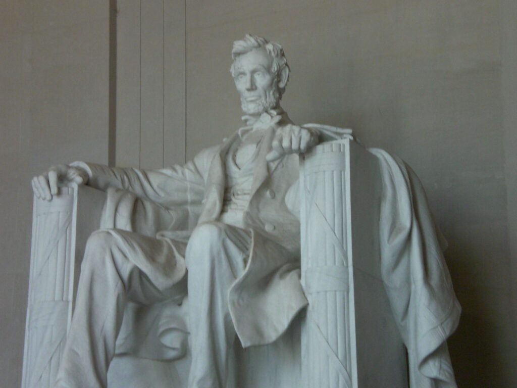 Washington DC'deki Abraham Lincoln heykeli
