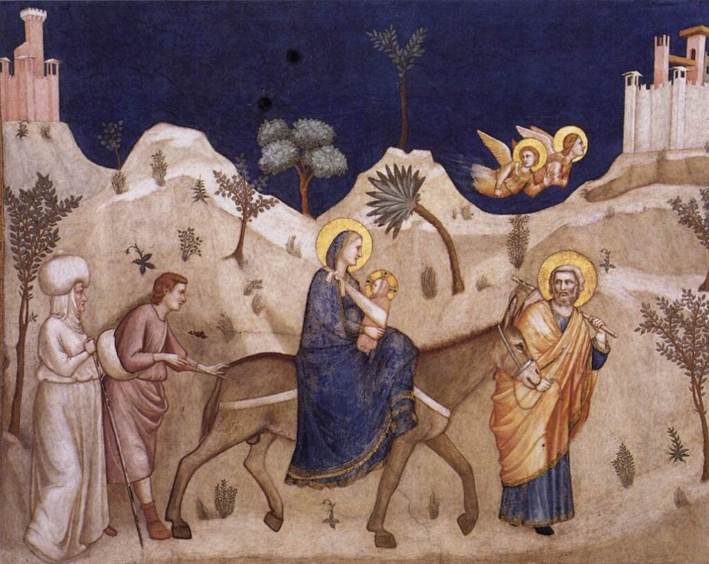 Mısır'a Kaçış (Giotto, 1320 civarı, fresk)
