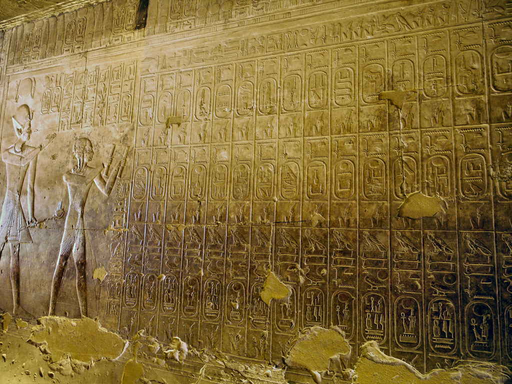 IV. Mentuhotep kabartması olmadığı, 19. hanedan Abydos (Abidos) Kral listesi.