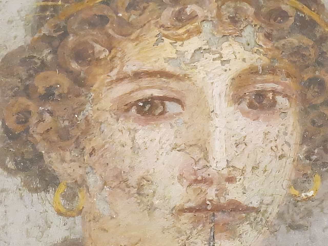 Balmumu tabletleri ve kalemi olan kadın ("Sappho" olarak adlandırılır)