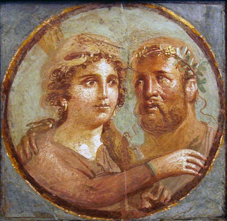 Herakles ve Omphale, Roma freski, 