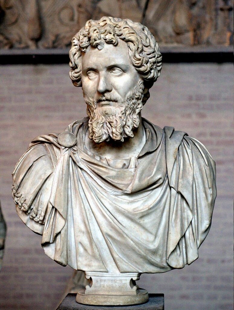 Septimius Severus'un büstü (MS 193-211 arası).