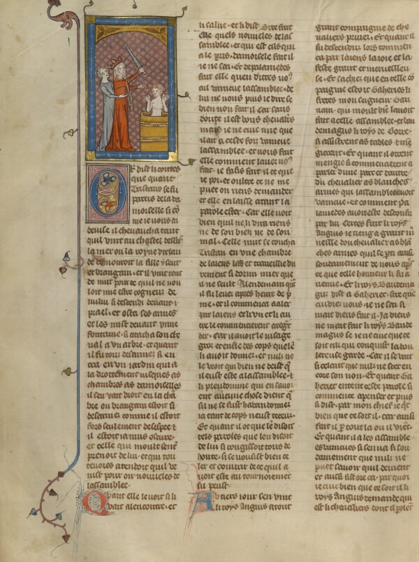 Gaheriet Parting Company with Another Knight, Jeanne de Montbaston (Fransız, yaklaşık 1320 - 1355).