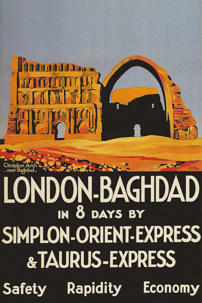 Doğu Ekspresi'nin 1888-1889 yıllarına ait tanıtım afişi.
