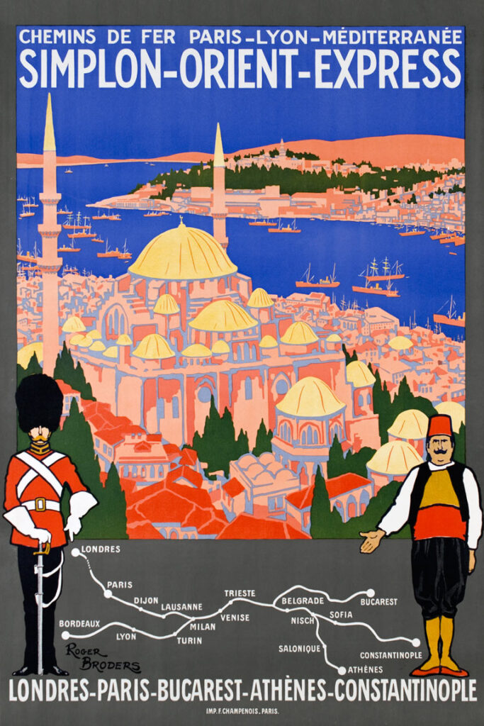 Doğu Ekspresi'nin 1888-1889 yıllarına ait tanıtım afişleri.
