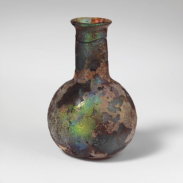 Roma dönemine ait cam parfüm şişesi MS 1. yüzyıl
