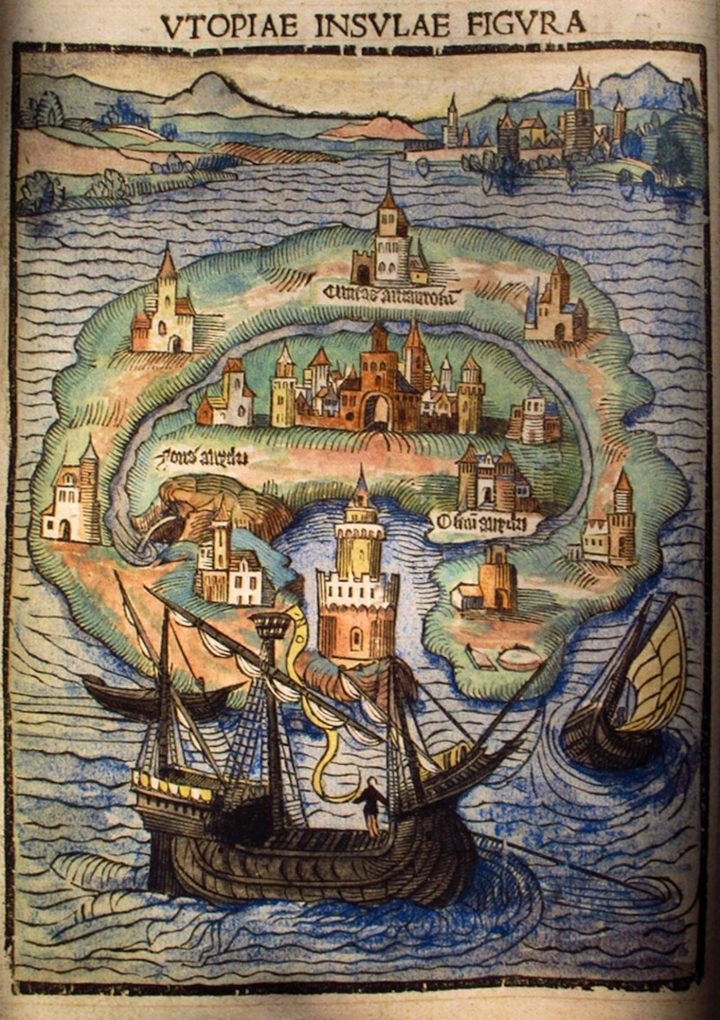 Thomas More'un 'Ütopya' kitabının iç kapağı
