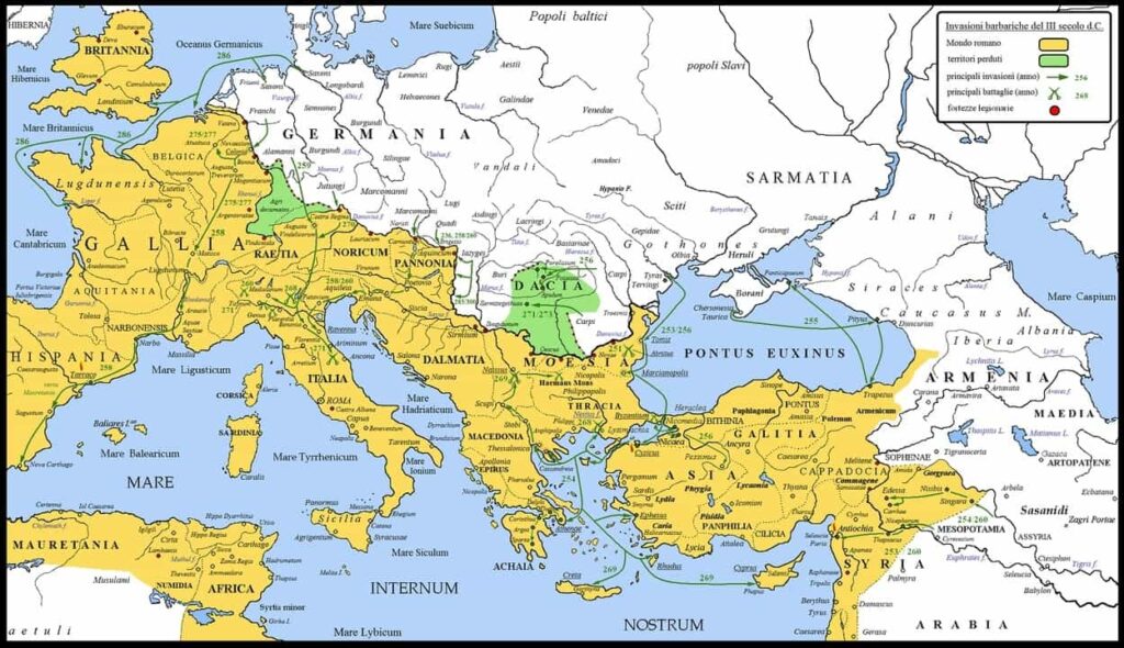 3'üncü yüzyılda Roma İmparatorluğu'na karşı barbar istilaları
