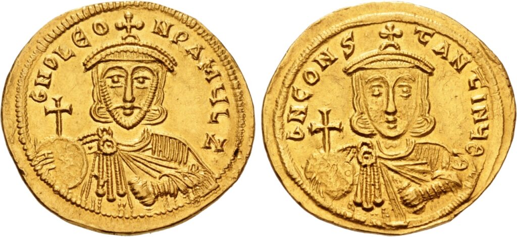 V. Konstantinos ile III. Leon Solidus'u.