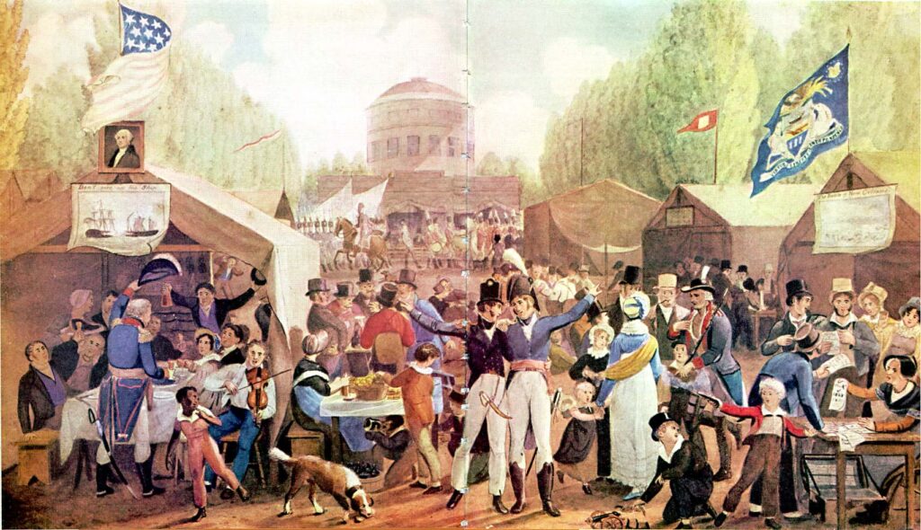 John Lewis Krimmel tarafından Merkez Meydan'da Bağımsızlık Günü Kutlaması, 1819.