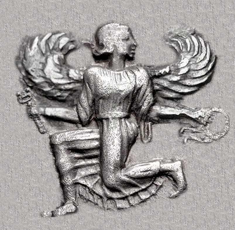 I. Artemisia dönemine ait, kanatlı bir kadının yer aldığı Karya sikkesi, MÖ 470-450,