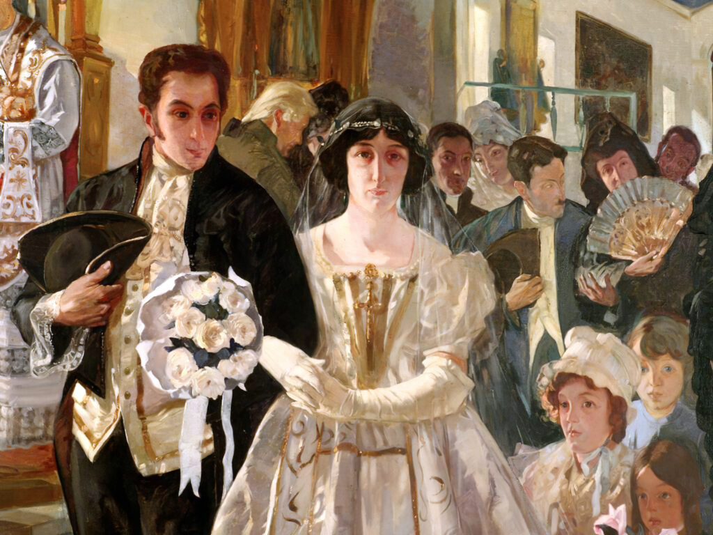 Simón Bolívar ve María Teresa Rodríguez'in evliliği
